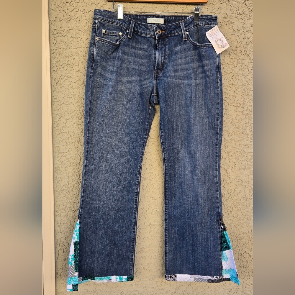 Custom Patchwork Levi's Low Boot Jeans - image 1